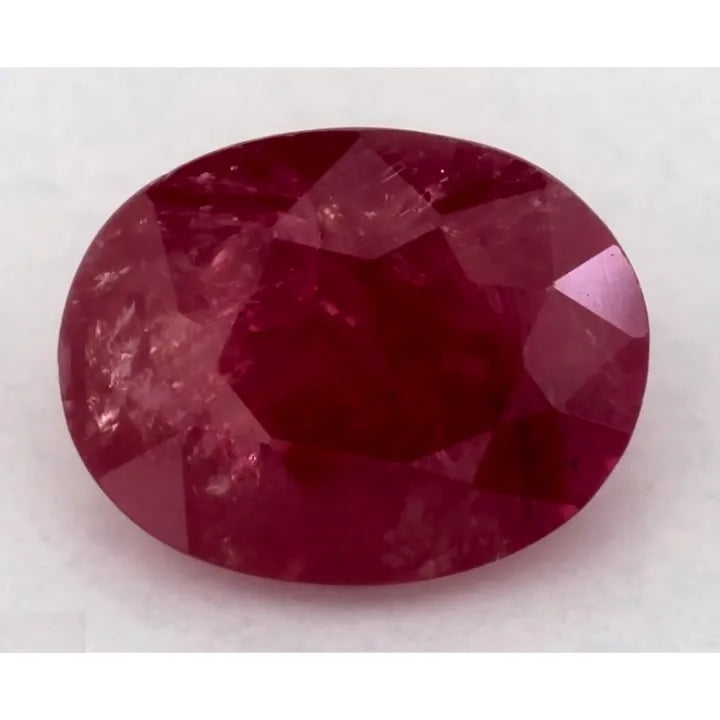 1.64ct Oval Natural Ruby (Colour Red, Clarity Slightly Included, Cut Faceted)